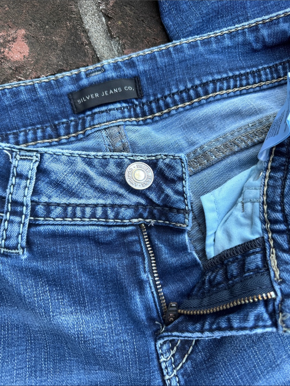 Silver Suki straight blue jeans size 28 - Picture 4 of 6